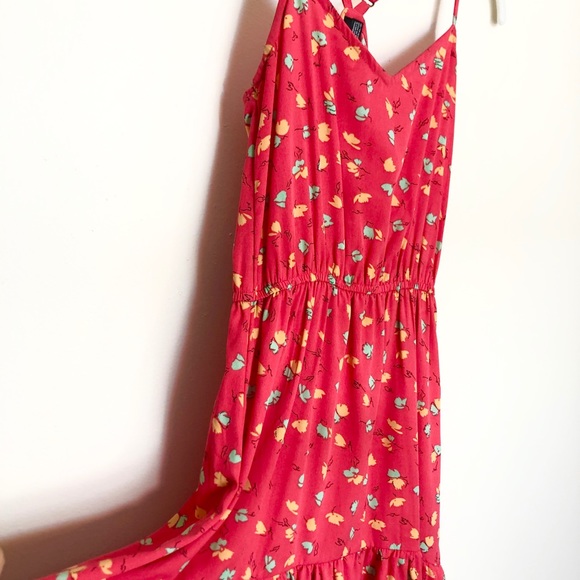 SOLD! O’Neill || Red Floral “Sunkissed” High-Low Dress - Picture 7 of 7